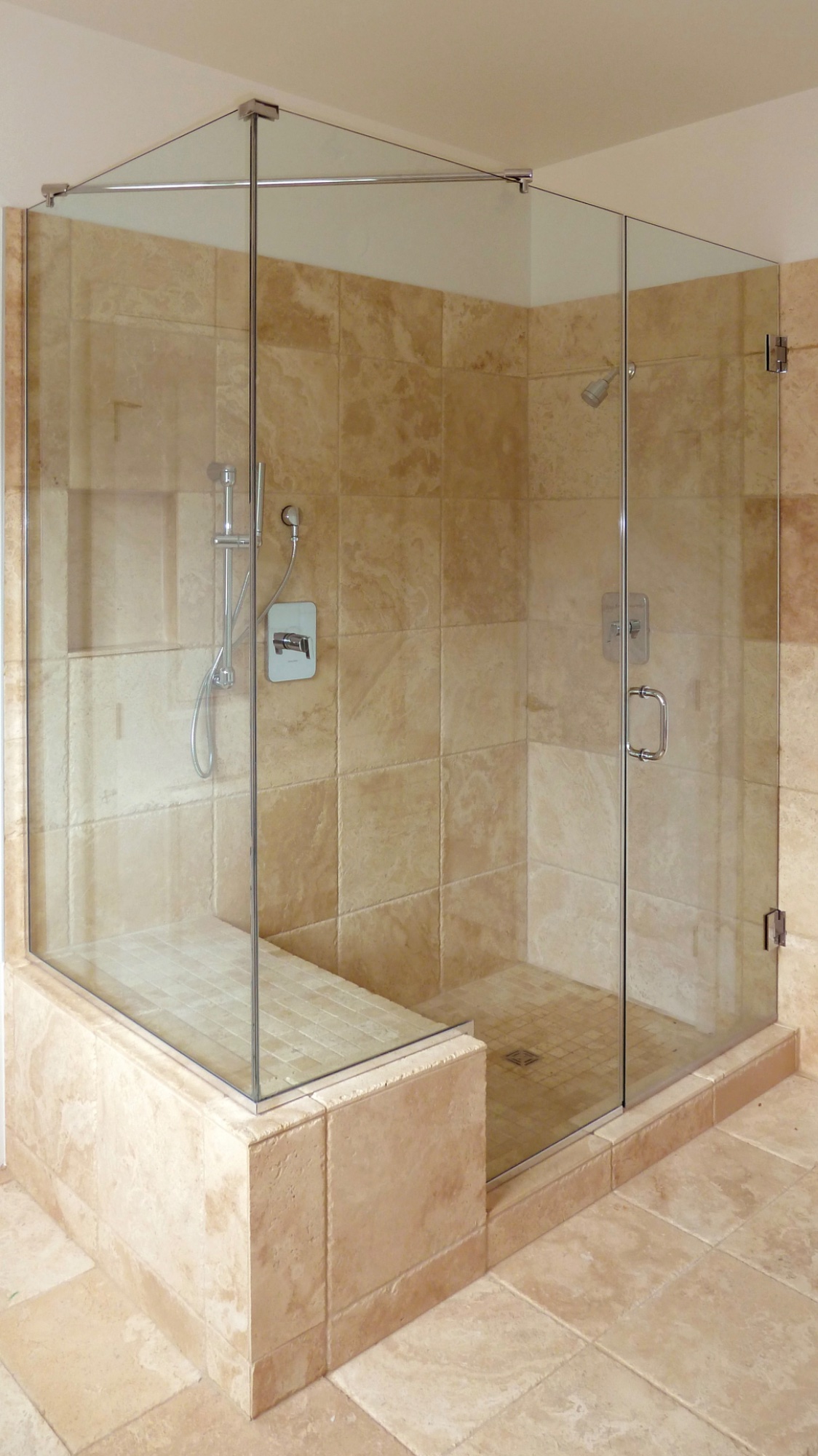 Travertine Shower